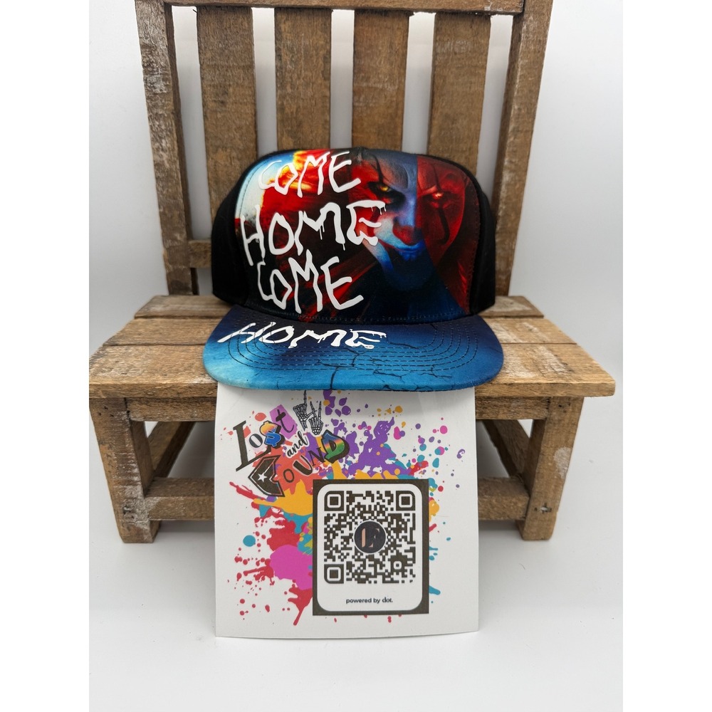 IT Chapter Two Pennywise Come Home Snapback Hat Horror Movie Black Blue Graphic